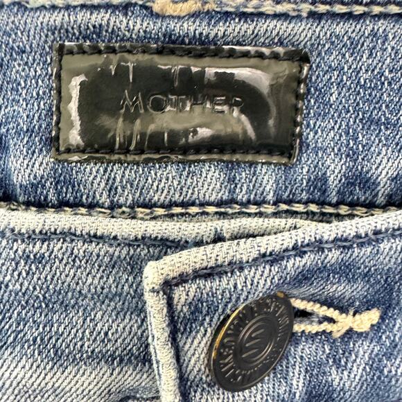 Mother Womens The Mid Rise Dazzler Ankle Jean Size 26 Denim We The Animal Blue - Picture 3 of 10